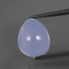 4,10 ctw natürlicher blauer Chalcedon, Transparent, Transparent / Lichtdurchlässig