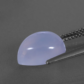 4,10 ctw natürlicher blauer Chalcedon, Transparent, Transparent / Lichtdurchlässig