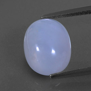 3,84 ctw natürlicher blauer Chalcedon, Transparent, Transparent / Lichtdurchlässig