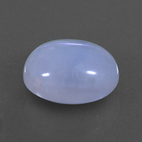 3,84 ctw natürlicher blauer Chalcedon, Transparent, Transparent / Lichtdurchlässig