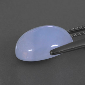 3,84 ctw natürlicher blauer Chalcedon, Transparent, Transparent / Lichtdurchlässig