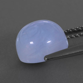 3,78 ctw natürlicher blauer Chalcedon, Transparent, Transparent / Lichtdurchlässig