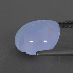 3,01 ctw natürlicher blauer Chalcedon, Transparent, Transparent / Lichtdurchlässig