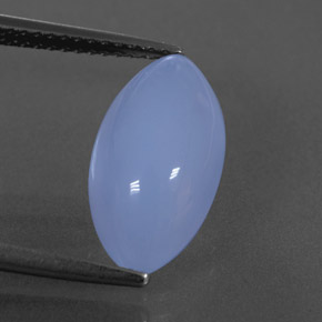 4,75 ctw natürlicher blauer Chalcedon, Transparent, Transparent / Lichtdurchlässig
