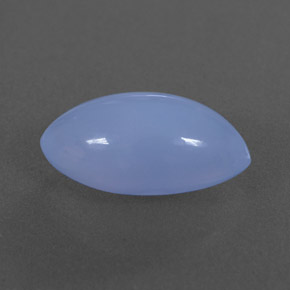 4,75 ctw natürlicher blauer Chalcedon, Transparent, Transparent / Lichtdurchlässig