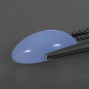 4,75 ctw natürlicher blauer Chalcedon, Transparent, Transparent / Lichtdurchlässig