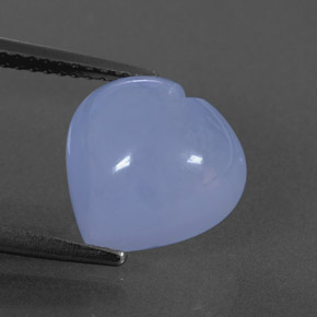 4,80 ctw natürlicher blauer Chalcedon, Transparent, Transparent / Lichtdurchlässig