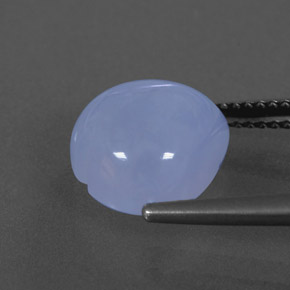 4,80 ctw natürlicher blauer Chalcedon, Transparent, Transparent / Lichtdurchlässig