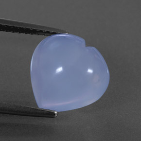 4,10 ctw natürlicher blauer Chalcedon, Transparent, Transparent / Lichtdurchlässig