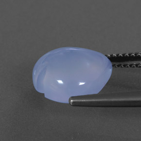 4,10 ctw natürlicher blauer Chalcedon, Transparent, Transparent / Lichtdurchlässig