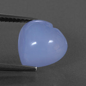 4,67 ctw natürlicher blauer Chalcedon, Transparent, Transparent / Lichtdurchlässig