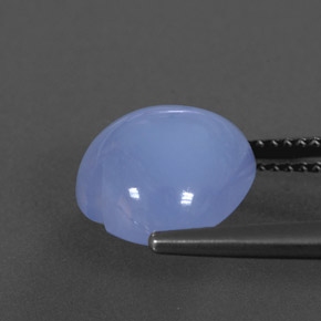4,67 ctw natürlicher blauer Chalcedon, Transparent, Transparent / Lichtdurchlässig