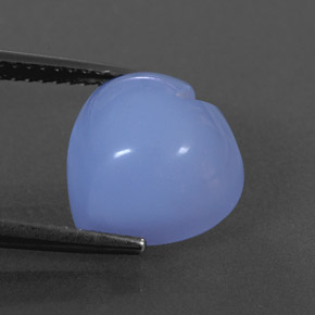 5,58 ctw natürlicher blauer Chalcedon, Transparent, Transparent / Lichtdurchlässig