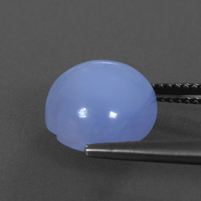 5,58 ctw natürlicher blauer Chalcedon, Transparent, Transparent / Lichtdurchlässig