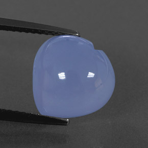 5,75 ctw natürlicher blauer Chalcedon, Transparent, Transparent / Lichtdurchlässig