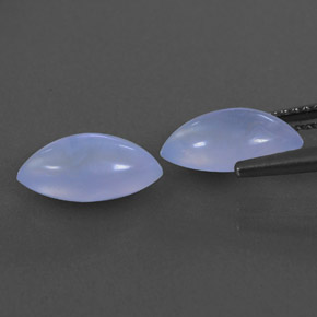  ct natürliche blauer Chalcedon-Edelsteine, Transparent, Transparent / Lichtdurchlässig