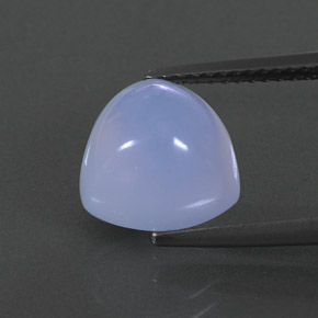 4,27 ctw natürlicher blauer Chalcedon, Transparent, Transparent / Lichtdurchlässig