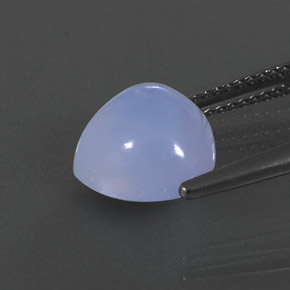 4,27 ctw natürlicher blauer Chalcedon, Transparent, Transparent / Lichtdurchlässig