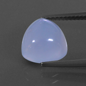 3,84 ctw natürlicher blauer Chalcedon, Transparent, Transparent / Lichtdurchlässig