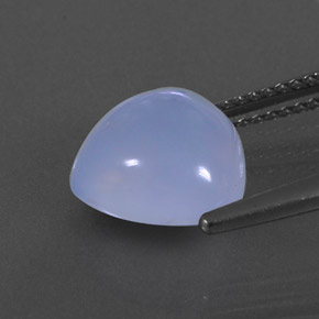 3,84 ctw natürlicher blauer Chalcedon, Transparent, Transparent / Lichtdurchlässig
