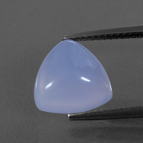 4,18 ctw natürlicher blauer Chalcedon, Transparent, Transparent / Lichtdurchlässig