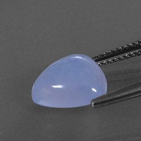 4,18 ctw natürlicher blauer Chalcedon, Transparent, Transparent / Lichtdurchlässig