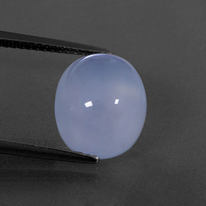 5,74 ctw natürlicher blauer Chalcedon, Transparent, Transparent / Lichtdurchlässig