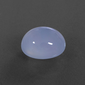 5,74 ctw natürlicher blauer Chalcedon, Transparent, Transparent / Lichtdurchlässig