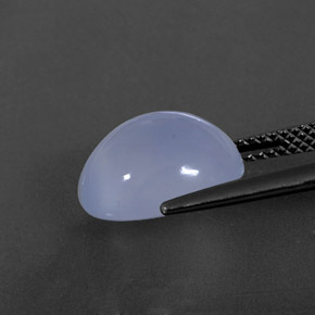 5,74 ctw natürlicher blauer Chalcedon, Transparent, Transparent / Lichtdurchlässig