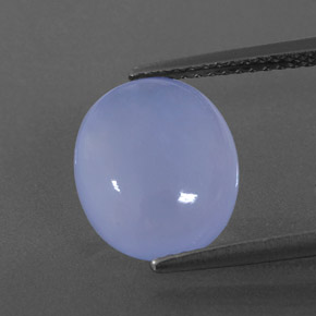 4,21 ctw natürlicher blauer Chalcedon, Transparent, Transparent / Lichtdurchlässig