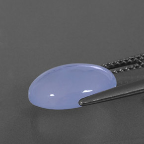 4,21 ctw natürlicher blauer Chalcedon, Transparent, Transparent / Lichtdurchlässig