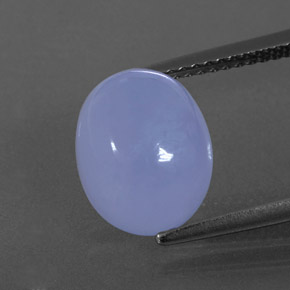 5,20 ctw natürlicher blauer Chalcedon, Transparent, Transparent / Lichtdurchlässig