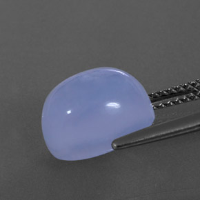 5,20 ctw natürlicher blauer Chalcedon, Transparent, Transparent / Lichtdurchlässig