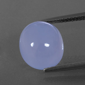 5,65 ctw natürlicher blauer Chalcedon, Transparent, Transparent / Lichtdurchlässig