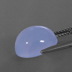 5,65 ctw natürlicher blauer Chalcedon, Transparent, Transparent / Lichtdurchlässig