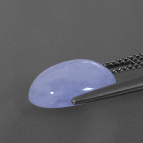 4,14 ctw natürlicher blauer Chalcedon, Transparent, Transparent / Lichtdurchlässig