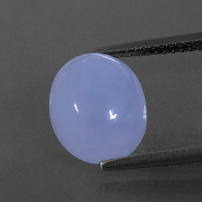 4,38 ctw natürlicher blauer Chalcedon, Transparent, Transparent / Lichtdurchlässig