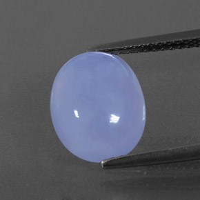 3,66 ctw natürlicher blauer Chalcedon, Transparent, Transparent / Lichtdurchlässig