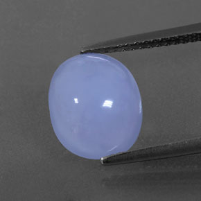 3,35 ctw natürlicher blauer Chalcedon, Transparent, Transparent / Lichtdurchlässig