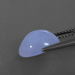 3,35 ctw natürlicher blauer Chalcedon, Transparent, Transparent / Lichtdurchlässig