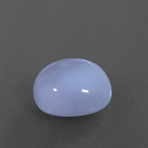 3,64 ctw natürlicher blauer Chalcedon, Oval Schliff, Lichtdurchlässig