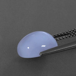 3,64 ctw natürlicher blauer Chalcedon, Oval Schliff, Lichtdurchlässig