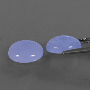  ct natürliche blauer Chalcedon-Edelsteine, Oval Schliff, Lichtdurchlässig