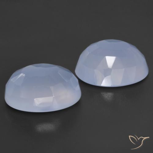 9.08 ct natürliche violett-blau Chalzedon-Edelsteine, Oval, Lichtdurchlässig