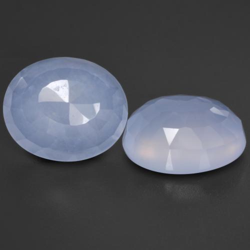 8,71 ct natürliche blauer Chalcedon-Edelsteine, Oval Schliff, Lichtdurchlässig