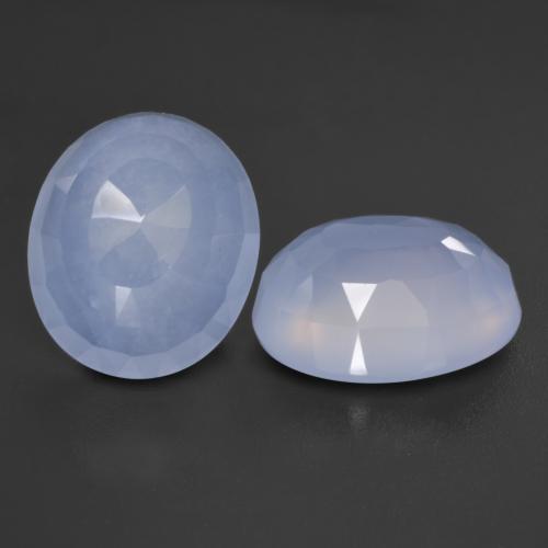 8,71 ct natürliche blauer Chalcedon-Edelsteine, Oval Schliff, Lichtdurchlässig