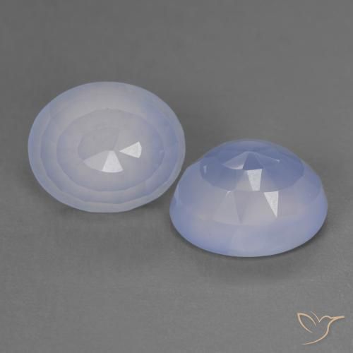 7.56 ct natürliche Purpurblau Chalzedon-Edelsteine, Oval, Lichtdurchlässig