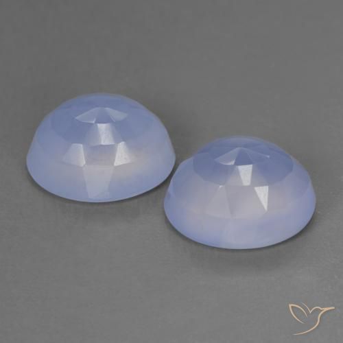 7.56 ct natürliche Purpurblau Chalzedon-Edelsteine, Oval, Lichtdurchlässig