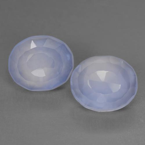 8,04 ct natürliche violetter Chalcedon-Edelsteine, Oval Schliff, Lichtdurchlässig