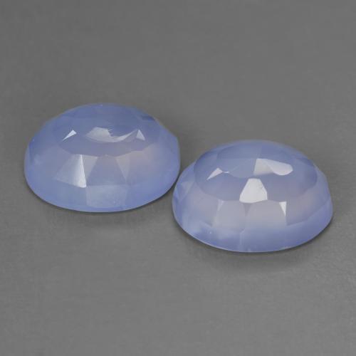 8,04 ct natürliche violetter Chalcedon-Edelsteine, Oval Schliff, Lichtdurchlässig